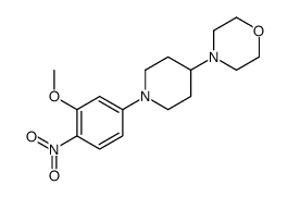 4-[1-(3-甲氧基-4-硝基-苯基)-哌啶-4-基]-吗啉结构式