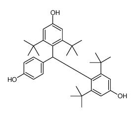 3,5-ditert-butyl-4-[(2,6-ditert-butyl-4-hydroxyphenyl)-(4-hydroxyphenyl)methyl]phenol结构式