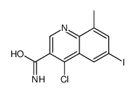 4-氯-6-碘-8-甲基喹啉-3-羧酰胺结构式