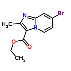 乙基 6-溴-2-甲基咪唑并[1,2-A]吡啶-3-羧酸酯结构式