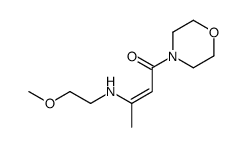 3-(2-methoxyethylamino)-1-morpholin-4-ylbut-2-en-1-one结构式