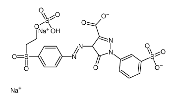 disodium hydrogen 4,5-dihydro-5-oxo-4-[[4-[[2-(sulphonatooxy)ethyl]sulphonyl]phenyl]azo]-1-(3-sulphonatophenyl)-1H-pyrazole-3-carboxylate Structure