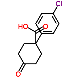 1-(4-氯苯基)-4-氧代环己甲酸结构式