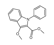 methyl 3-methoxy-1-phenylindole-2-carboxylate Structure