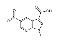 1-甲基-5-硝基-1H-吡咯并[2,3-B]吡啶-3-羧酸结构式