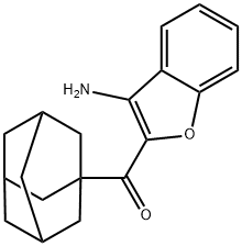 1-金刚烷基(3-氨基-1-苯并呋喃-2-基)甲酮结构式