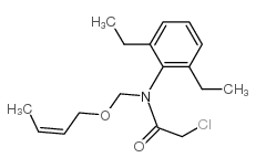 N-[[(Z)-but-2-enoxy]methyl]-2-chloro-N-(2,6-diethylphenyl)acetamide Structure