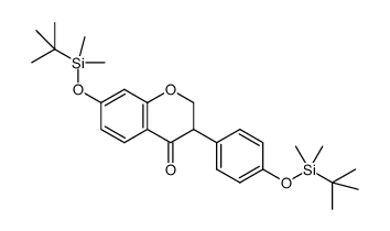 7-((tert-butyldimethylsilyl)oxy)-3-(4-((tert-butyldimethylsilyl)oxy)phenyl)chroman-4-one Structure