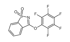 3-(2,3,4,5,6-pentafluorophenoxy)-1,2-benzothiazole 1,1-dioxide结构式