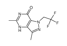 7,8-dihydro-3,5-dimethyl-1-(2,2,2-trifluoroethyl)-1H-pyrazolo[4,3-d]pyrimidin-7-one结构式