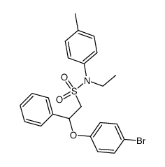 N-Ethyl-N-p-tolyl-2-(p-bromophenoxy)-2-phenylethanesulfonamide结构式