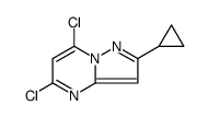 Pyrazolo[1,5-a]pyrimidine, 5,7-dichloro-2-cyclopropyl Structure