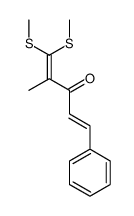 2-methyl-1,1-bis(methylsulfanyl)-5-phenylpenta-1,4-dien-3-one结构式