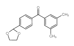 3,5-DIMETHYL-4'-(1,3-DIOXOLAN-2-YL)BENZOPHENONE结构式