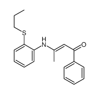 1-phenyl-3-(2-propylsulfanylanilino)but-2-en-1-one结构式