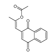 1-(1,4-dioxonaphthalen-2-yl)prop-1-en-2-yl acetate结构式