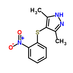 3,5-Dimethyl-4-[(2-nitrophenyl)sulfanyl]-1H-pyrazole Structure