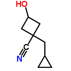 1-(Cyclopropylmethyl)-3-hydroxycyclobutanecarbonitrile Structure