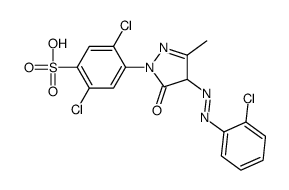 2,5-dichloro-4-[4-[(2-chlorophenyl)diazenyl]-3-methyl-5-oxo-4H-pyrazol-1-yl]benzenesulfonic acid结构式