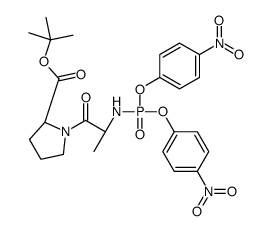 tert-butyl (2S)-1-[(2R)-2-[bis(4-nitrophenoxy)phosphorylamino]propanoyl]pyrrolidine-2-carboxylate Structure