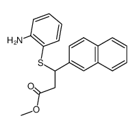 methyl 3-((2-aminophenyl)thio)-3-(naphthalen-2-yl)propanoate结构式