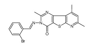 3-[(E)-(2-bromophenyl)methylideneamino]-2,7,9-trimethylpyrido[2,3]thieno[2,4-d]pyrimidin-4-one Structure