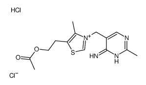 2-[3-[(4-amino-2-methylpyrimidin-5-yl)methyl]-4-methyl-1,3-thiazol-3-ium-5-yl]ethyl acetate,chloride,hydrochloride structure