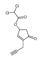 (4-oxo-3-prop-2-ynylcyclopent-2-en-1-yl) 2,2-dichloroacetate结构式