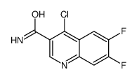 4-氯-6,7-二氟喹啉-3-甲酰胺结构式