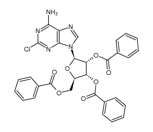 2',3',5'-tri-O-benzoyl-2-chloroadenosine Structure