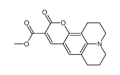 2,3,5,6-1H,4H-TETRAHYDRO-8-METHOXYCARBONYL-QUINOLIZINO- (9,9A,1-GH)COUMARIN结构式