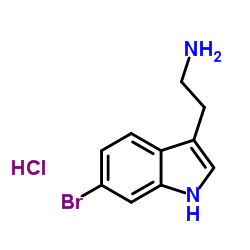 2-(6-溴吲哚-3)-乙胺盐酸盐结构式