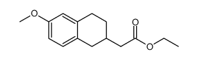 (6-methoxy-1,2,3,4-tetrahydro-naphthalen-2-yl)-acetic acid ethyl ester结构式