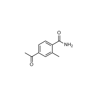 4-乙酰基-2-甲基苯甲酰胺结构式