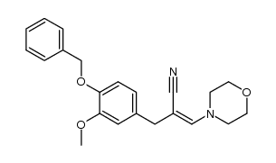 2-(4-(benzyloxy)-3-methoxybenzyl)-3-morpholinoacrylonitrile结构式