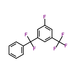 1-[Difluoro(phenyl)methyl]-3-fluoro-5-(trifluoromethyl)benzene结构式
