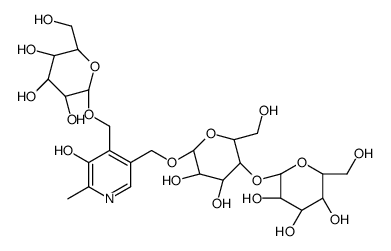 4'-O-(glucosyl)-5'-O-(cellobiosyl)pyridoxine structure
