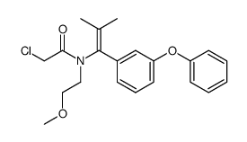 2-Chloro-N-(2-methoxy-ethyl)-N-[2-methyl-1-(3-phenoxy-phenyl)-propenyl]-acetamide结构式