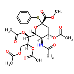 5-乙酰氨基-4,7,8,9-四-O-乙酰基-2-S-苯基-2-硫代-α-神经氨酸甲酯结构式