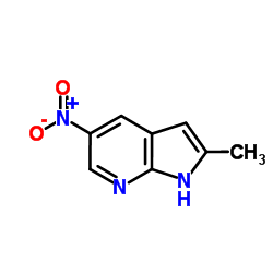 2-甲基-5-硝基-7-氮杂吲哚结构式
