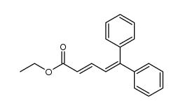 (E)-5,5-diphenyl-2,4-pentadieneoic acid ethyl ester结构式