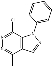 7-氯-4-甲基-1-苯基-1H-吡唑并[3,4-D]哒嗪结构式