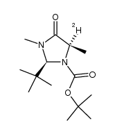 tert-butyl (2S,5R)-2-(tert-butyl)-5-deuterio-3,5-dimethyl-4-oxo-1-imidazolidinecarboxylate结构式