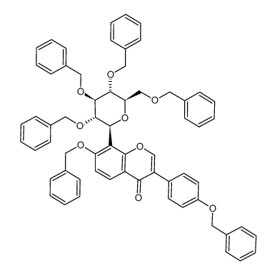 4',7-di-O-benzyldaidzein 8-C-β-D-(2,3,4,6-tetra-O-benzylglucoside) Structure
