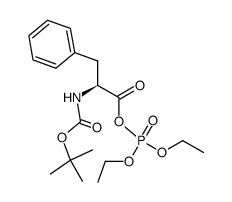 (S)-(S)-2-((tert-butoxycarbonyl)amino)-3-phenylpropanoic (diethyl phosphoric) anhydride结构式