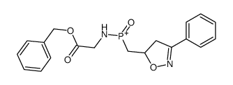 oxo-[(2-oxo-2-phenylmethoxyethyl)amino]-[(3-phenyl-4,5-dihydro-1,2-oxazol-5-yl)methyl]phosphanium Structure
