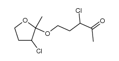 3-chloro-5-(3-chloro-2-methyl-tetrahydro-furan-2-yloxy)-pentan-2-one Structure