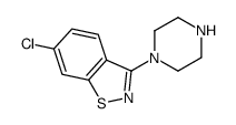6-氯-3-(哌嗪-1-基)苯并l[d]异噻唑结构式