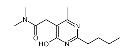2-丁基-1,6-二氢-N,N,4-三甲基-6-氧代-5-嘧啶乙酰胺结构式