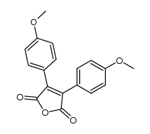 3,4-bis(4-methoxyphenyl)-2,5-dihydrofuran-2,5-dione结构式